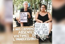 New law on ‘assisted dying’ OK’d by French lawmakers French protesters in wheelchairs hold up signs reading “I am not a reason to die” and “Before a dignified death, I want to see a dignified life” during a protest against the assisted dying bill. EPA