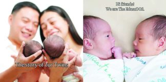 Couple Mikki Eduardo and Bettinna Carlos with their twin baby boys. BETTINNA CARLOS/IG PHOTO