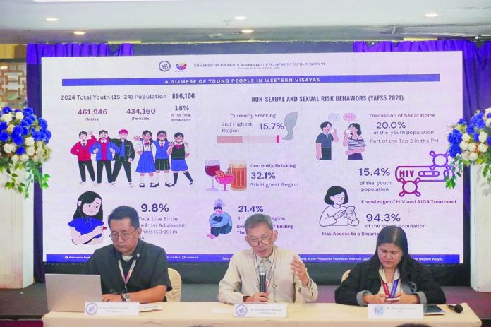 front_pic_compressed_resized Harold Alfred Marshall (center), regional director of the Commission on Population and Development Region 6, attributes the high rates of youth smoking and drinking in the region to peer pressure, family influence, and easy access to alcohol and cigarettes. “If wala ka gapanigarilyo, tawgon ka nga waay gapakisama, you are ‘uncool’… And that is not only limited to smoking, but also drinking, and even perhaps engaging sa mga risqué sexual behaviors,” Marshall adds. COMMISSION ON POPULATION AND DEVELOPMENT REGION 6 PHOTO