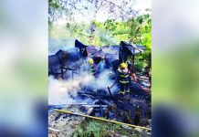 Fire razes house in Hamtic Personnel from the Bureau of Fire Protection-Hamtic work to extinguish a residential fire in Barangay Igbical, Hamtic, Antique, on Saturday morning, July 18, 2026. PHOTO COURTESY OF GONZAGA VLOG