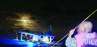 One of the five fishing boats intercepted for alleged violation of Section 86 of Republic Act No. 10654 during a seaborne patrol operation at around 3:30 a.m. on July 5, 2026 off Sitio Baligiuan, Barangay Malangabang in Concepcion, Iloilo. Authorities said all boat captains are residents of Victorias City, Negros Occidental. PHOTO COURTESY OF 2ND IPMFC