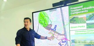 Tourism Infrastructure and Enterprise Zone Authority chief operating officer Mark Lapid reviews the proposed convention and events facility to be constructed at the Smart Green Government Center in Santa Barbara, Iloilo during his meeting with Gov. Arthur Defensor Jr. in Metro Manila on July 28. The province is seeking TIEZA funding for the project, which is envisioned to strengthen Iloilo’s position as a premier destination for national and international events. BALITA HALIN SA KAPITOLYO PHOTO