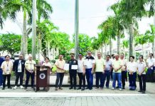 Commendations cap closing chapter of 3ID chief’s career Gov. Arthur Defensor Jr. (6th from left) leads the presentation of resolutions of commendation to now retired 3rd Infantry Division commander Major General Michael G. Samson (7th from left) on July 13, 2026. BALITA HALIN SA KAPITOLYO