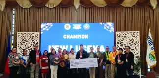 INCLUSION CHAMPION. New Lucena, Iloilo’s Mayor Carl Vincent Mondejar and the municipality’s delegation receive a P50,000 cash prize and plaque after New Lucena was named Iloilo province’s Most Persons with Disabilities-Friendly Municipality/City during an awarding ceremony at Casa Real de Iloilo. The town bested nine other municipalities for its disability-inclusive policies, programs, services and facilities. IME SORNITO/PN