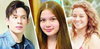 (From left) Jake Ejercito, Ellie, and Andi Eigenmann. JAKE EJERCITO FB/COSMOPOLITAN PHOTOS