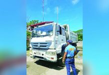 9 dump trucks seized in anti-illegal quarry drive A police officer of Lambunao, Iloilo inspects a dump truck impounded during a recent crackdown on illegal quarry operations. The campaign aims protect Iloilo’s natural resources while promoting responsible and legitimate quarry operations. LAMBUNAO MPS PHOTO