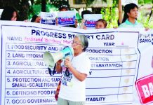 Peasants flunk Marcos’ agri record, demand genuine land reform PROGRESS REPORT. Peasant leaders from Panay and Guimaras islands present a symbolic “progress report card”, giving President Ferdinand “Bongbong” Marcos Jr.’s administration failing marks on key agriculture and fisheries issues, including food security, land reform, climate resiliency, protection of small-scale fisheries, and governance.