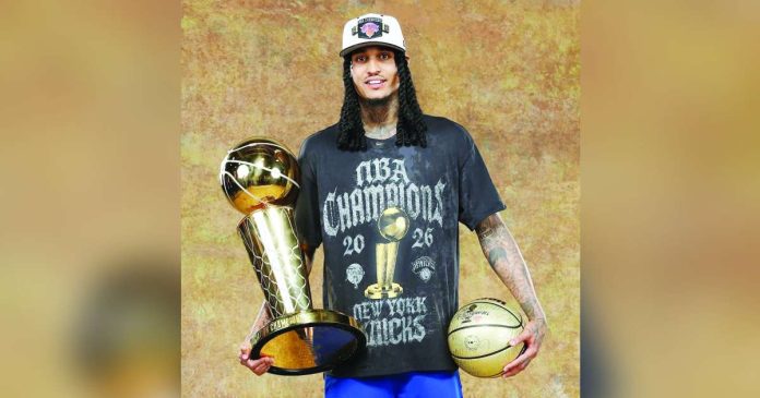 Back for another title run. Filipino-American guard Jordan Clarkson has signed a one-year, $3.9-million contract to remain with the reigning NBA champion New York Knicks as they prepare to defend their title next season. PHOTO COURTESY OF NBA