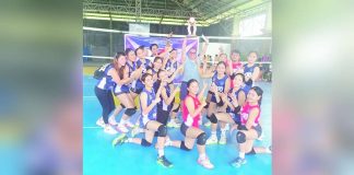 Bacolod Tay Tung High School Thunderbolts celebrate after completing a dominant championship run in the Women's Open division of the 66th Charter Anniversary Invitational Volleyball Open Tournament in San Carlos City. PHOTO COURTESY OF JOSE MONTALBO