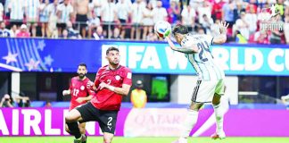 Argentina's Enzo Fernandez celebrates after heading the stoppage-time winner that completed the defending champions' stunning 3-2 comeback victory over Egypt in the FIFA World Cup Round of 16. PHOTO COURTESY OF PLAANTIK