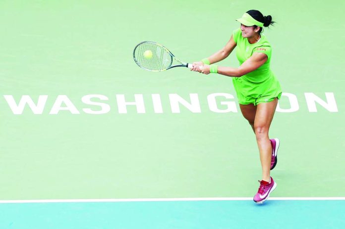 sports_Eala_compressed_resized Alexandra Eala celebrates after completing a three-set comeback victory over Paris Olympic champion Zheng Qinwen of China in the opening round of the Mubadala DC Open in Washington, D.C. GETTY IMAGES