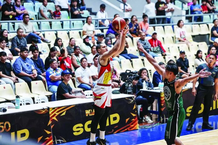 sports_SMB_compressed_resized San Miguel Beermen guard Marcio Lassiter pulls up for a three-pointer during their PBA Season 50 Governors’ Cup game against the Terrafirma Dyip at the Ynares Center in Antipolo City. PBA PHOTO