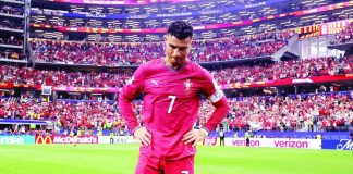 Cristiano Ronaldo reacts emotionally after Portugal’s heartbreaking 1-0 loss to Spain in the FIFA World Cup Round of 16, a defeat that has cast uncertainty over the legendary forward’s international future. PHOTO COURTESY OF FABRIZIO ROMANO
