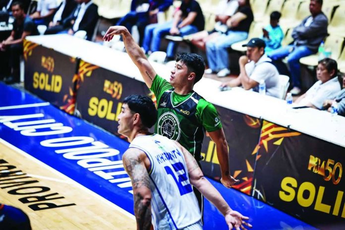 sports_Tiongson_compressed_resized Terrafirma Dyip’s Juan Miguel Tiongson knocks down one of his five three-pointers during the Dyip's dramatic overtime victory over TNT Tropang 5G in the PBA Season 50 Governors' Cup. PBA PHOTO