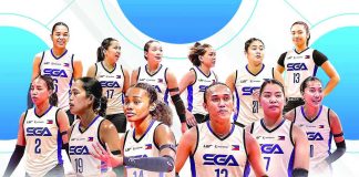 Members of Farm Fresh and ZUS Coffee pose after being named to the Strong Group Pilipinas squad that will compete in the 2026 Taichung Bank Formosa Women's Volleyball Invitational Tournament in Taiwan. SGA PHOTO