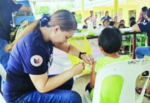 Over 400,000 children across Western Visayas are targeted for protection in the Measles-Rubella Supplemental Immunization Activity running from Aug. 10 to 28, 2026. Department of the Interior and Local Government Region 6 director Juan Jovian Ingeniero assured the public that the vaccines are safe and free and available at local health centers and designated areas by local governments. Right photo shows learners from Paga Elementary School in San Enrique, Iloilo receiving immunization against measles, rubella, tetanus, diphtheria, and Human Papillomavirus during a "Bakuna Eskwela" campaign. SAN ENRIQUE PRIMARY HEALTH CARE FACILITY PHOTO