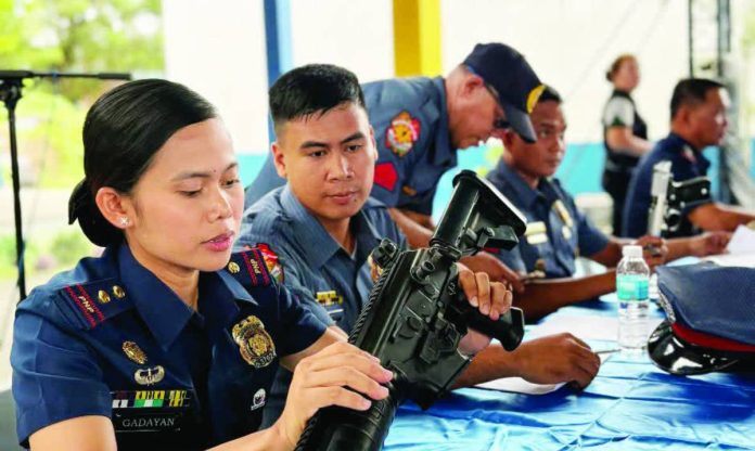 BCPO inspection copy_compressed A BCPO personnel inspected a government-issued firearm during the 2026 firearms inspection conducted to ensure the proper accountability, maintenance, documentation and readiness of firearms issued to police personnel. BCPO PHOTO