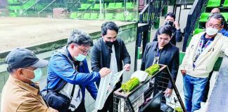 Bureau of Internal Revenue (BIR) personnel inspect and document betting machines and other equipment during a simultaneous enforcement operation at a cockpit arena on Aug. 8, 2026. BIR said 297 betting machines, computerized betting units, servers, and other devices without the required Permit to Use and not appearing in BIR records were sealed or confiscated, as warranted under existing rules. PHOTO COURTESY OF BIR