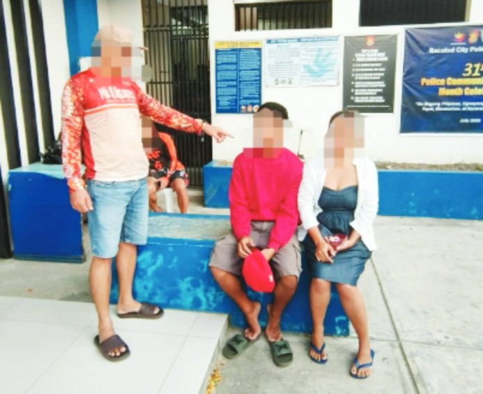 Bacolod cop The 40-year-old Police Master Sergeant (left) identified the 16-year-old Grade 11 student who surrendered hours after he allegedly punched and injured the officer with a brass knuckle outside a public high school in Barangay Granada, Bacolod City, on Friday, August 14. POLICE STATION 5 PHOTO