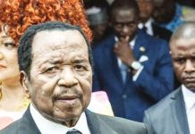 World’s oldest president reshuffles army as his absence stokes unease Paul Biya is seen in one of his last public sightings in Cameroon, during the April 2026 visit of Pope Leo XIV. He is surrounded by Cameroonian officials and his wife, First Last Chantal Biya. AFP VIA GETTY IMAGES