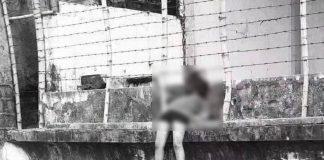 The body of a 17-year-old senior high school student lay beside a concrete bench after she was allegedly electrocuted upon coming into contact with a barbed-wire fence reportedly connected to a live electrical wire in Barangay Dumolog, Roxas City, Capiz, on Aug. 1. Police are investigating the incident and the property's caretaker may face charges pending the outcome of the probe. NONING ANTONIO UPDATIING FB PHOTO