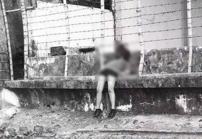 The body of a 17-year-old senior high school student lay beside a concrete bench after she was allegedly electrocuted upon coming into contact with a barbed-wire fence reportedly connected to a live electrical wire in Barangay Dumolog, Roxas City, Capiz, on Aug. 1. Police are investigating the incident and the property's caretaker may face charges pending the outcome of the probe. NONING ANTONIO UPDATIING FB PHOTO