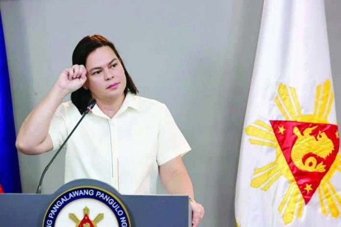 Nation_Sara_court_copy_compressed_resized The Department of Justice filed a grave threats complaint on Aug. 11, 2026 over Vice President Sara Duterte-Carpio’s remarks during an online press conference in November last year, when she said she had arranged for individuals to kill President Ferdinand Marcos Jr., First Lady Liza Araneta-Marcos and then-House Speaker Martin Romualdez.