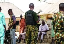 Nigerian security forces rescue more than 300 abductees Members of Nigeria’s army interact with residents following the attack in Woro, Kwara State. Following the February attack, community leaders think more than 160 people were abducted. AFP VIA GETTY IMAGES