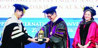 President Ferdinand “Bongbong” Marcos Jr. receives the highest honorary degree conferred by the Pamantasan ng Lungsod ng Maynila, Doctor of Laws, Honoris Causa, during the university’s 58th Commencement Exercises at the Philippine International Convention Center in Pasay City on Aug. 27, 2027. PCO