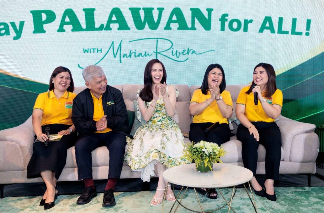 Marian Rivera shares a light moment with members of the Palawan family during the media Q&A, reflecting the warm relationship and camaraderie that have grown through her continued partnership with the company.