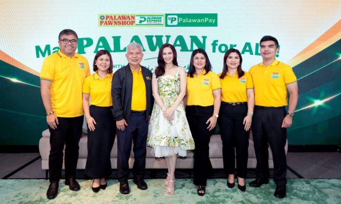 Palawan_with_Marian_34 From left: Dr. Angelito B. Fernando; Korina Castro-Fernando, Chief Human Resources Officer; Bobby L. Castro, Chairman and Founder; Lilian Castro-Selda, Chief Financial Officer; Lisa Castro-Sabado, Chief Business Development Officer; and Karlo M. Castro, President and Chief Executive Officer, with brand ambassador Marian Rivera at the launch of the “Palawan for All” campaign.