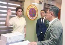 VP Sara files second perjury case vs ex-aid Ramil Madriaga Vice President Sara Duterte-Carpio has filed another perjury complaint against Ramil Madriaga who claimed to be her former bagman before the Taguig City Prosecutor's Office Monday, August 17. In the materials released by the Office of the Vice President, Duterte-Carpio can be seen taking her oath and was accompanied by her legal counsel, Atty. Paolo Panelo.