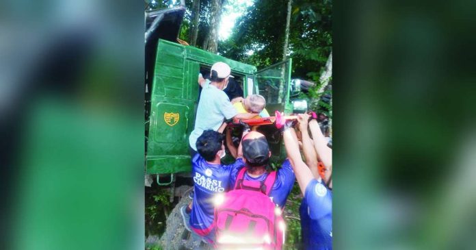 accident passi2_compressed_superimposed Emergency responders extracted a driver from his 10-wheeler truck after the vehicle crashed into a coconut tree in Barangay Gemumua-Agahon, Passi City, Iloilo on Saturday, August 29, 2026. PASSI CITY PRIDE RESPONDERS IN DISASTERS AND EMERGENCIES/FB PHOTOS
