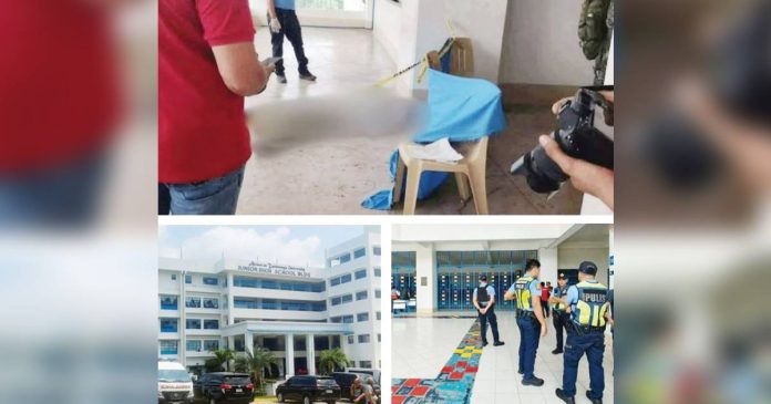 ateneo shooting Police investigators gather at the Ateneo de Zamboanga University after the shooting Tuesday morning’s shooting that left two people dead, including the student-gunman. REUTERS/AFP/GETTY IMAGES