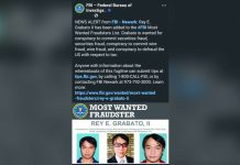 FBI lists Mina, Iloilo mayor’s son among most wanted ‘fraudsters’ in US This is the Facebook post of the Federal Bureau of Investigation announcing the inclusion of Rey E. Grabato II of Mina, Iloilo in its “Most Wanted Fraudsters” list. The announcement was made on Thursday night, Aug. 13, Philippine time.