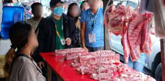 MARKET INSPECTION. Personnel of the National Meat Inspection Service (NMIS) Region 6 conduct a meat safety inspection at a public market to verify that meat products being sold are properly inspected, fit for human consumption, and compliant with food safety regulations under the agency's #SafeMeatForAll campaign.