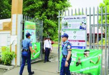 PRO-6 keeps school security tight despite suspension of active-shooter drill Police officers maintain a visible presence at the entrance of La Paz I Elementary School in Iloilo City as authorities continue security measures in schools despite the postponement of the active-shooter simulation exercise. Police Regional Office 6 says sustained police visibility is intended to deter potential threats and assure students, teachers and parents of a safer learning environment. ALLEN ANIMAS/PN
