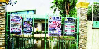 Floodwaters submerge areas surrounding La Paz II Elementary School in La Paz, Iloilo City on Tuesday, Aug. 18, 2026. Heavy downpours forced the suspension of face-to-face classes across the city. ALLEN ANIMAS/PN