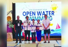 Some of the winners of the just-concluded 4th Southeast Asia Open Water Swimming Championships pose after the competition in Boracay. The successful staging of the meet has strengthened the Philippines' prospects of hosting bigger international open water swimming competitions, including Asian championships and World Cup events. PAI