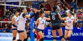 Alas Pilipinas Girls squandered a 15-5 advantage in the pivotal third set as Peru rallied to hand the Filipinas their second defeat in the FIVB Volleyball Girls’ U17 World Championship in San Felipe, Chile. FIVB PHOTO