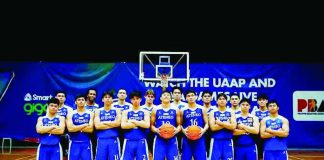 Ateneo de Manila University marks an emotional return to competitive basketball with a 71-60 victory over Our Lady of Fatima University in the Pinoyliga Big Dance, its first game since the Aurora tragedy two months ago. THE GUIDON PHOTO