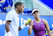 Eala gets another shot at Jovic in US Open exhibition Alexandra Eala talks to mixed doubles partner Felix Auger-Aliassime during their US Open match. REUTERS