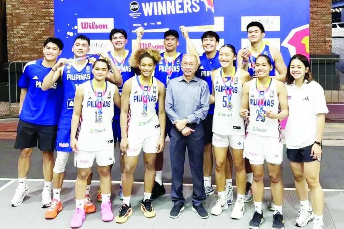 sports_PH_3x3_copy_compressed_resized Members of the Gilas Pilipinas men’s and women’s 3x3 teams celebrate a successful campaign in Stop 3 of the 2026 FIBA 3x3 Nations League Asia SEA Conference in Petaling Jaya, Malaysia. Both Philippine squads captured their respective titles, with the women strengthening their overall lead and the men closing the gap on New Zealand. SBP