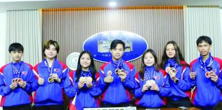 Members of the Philippine junior fencing team pose after competing in the 2026 Southeast Asian Fencing Federation Championship in Kuala Lumpur, Malaysia, where eight Filipino fencers won individual medals and boosted their ranking points for next year’s Asian and World Junior and Cadet Championships. PSA