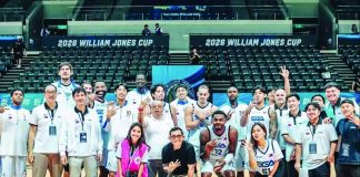 Members of Strong Group Athletics-Pilipinas pose for a photograph at the close of their 2026 William Jones Cup campaign in New Taipei City, Taiwan. SGA PHOTO