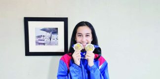 Thirteen-year-old Christine May Morales is setting her sights on the SEA Games, Asian Games and eventually the Olympics after capturing gold in the Under-14 Junior Women’s Foil event of the Southeast Asian Fencing Federation Junior and Cadet Championships in Kuala Lumpur, Malaysia. CONTRIBUTED PHOTO