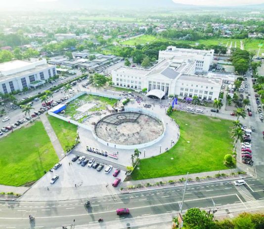 An aerial view of the Bacolod City Government Center and Heritage Plaza in Bacolod City, Negros Occidental, shows the ongoing redevelopment of the area as of July 2026. TIEZA FB PHOTO