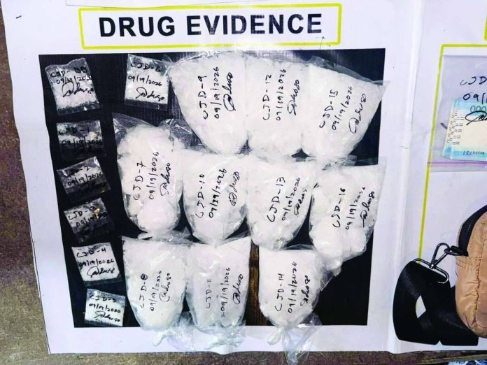 Bacolod_shabu_compressed_resized Police displayed approximately 1,000 grams of suspected shabu worth P6.8 million seized during a buy-bust operation in Barangay 31, Bacolod City, on September 19.