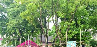 Kiosk operators began constructing and setting up their stalls at the Bacolod Public Plaza ahead of the opening of MassKara Festival 2026 activities on October 1. Concessionaires are reminded to comply with sanitation, waste-management and other festival guidelines. MAE SINGUAY/PN
