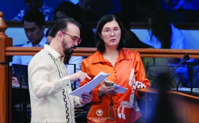 Senate Minority Leader Alan Peter Cayetano and his sister, Sen. Pia Cayetano, both traveled out of the country, the Bureau of Immigration (BI) confirmed on Thursday. Photo from Senate of the Philippines/Facebook